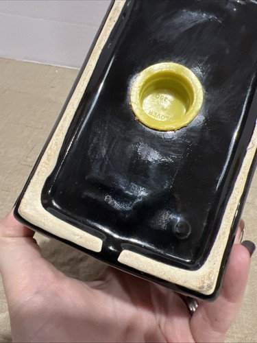 Vintage UNIKAT Keramik Sparschwein SCHATZTRUHE KLEE USA SELTEN Keramik - Bild 7 von 12