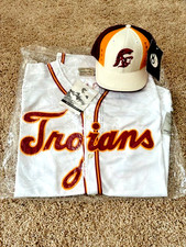 NWT Vintage Tom Seaver 1965 USC Trojans Jersey Sz52 W/ Fitted Wool  Cap Sz 7 1/2