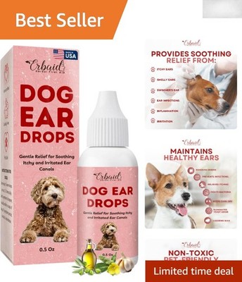 Clear Ear Cleaning Solution for Dogs - Relieves Itching & Odor Naturally