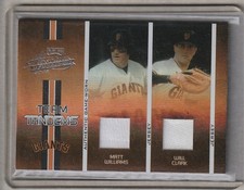 2005 Absolute Memorabilia Team Tandems Spectrum TT4 Will Clark Matt Williams /75