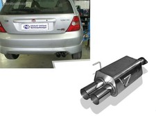 Fox Sportauspuff Honda Civic 7 Type R EP3 2x90 rund scharf