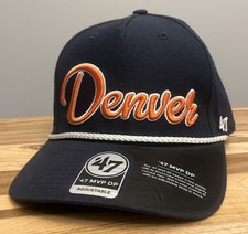 NWT - Denver Broncos NFL '47 Navy Script Hitch Rope Snapback Adjustable Hat