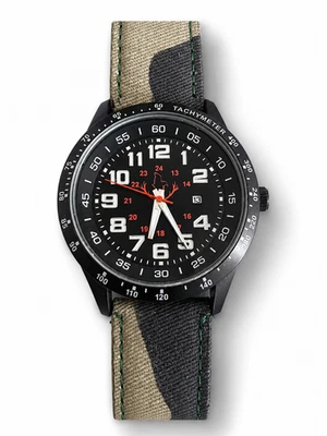 Montre homme style militaire – Fonctionnelle – Pile neuve – Bracelet camouflage - Photo 1/4