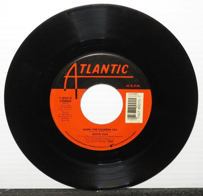 WHITE LION WHEN THE CHILDREN CRY/LADY OF THE VALLEY (VG) 7-89015 45 RECORD