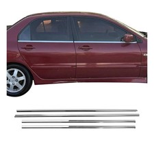 2004-2006 Mitsubishi Lancer Window Molding Trim Streamer Stainless Steel Silver
