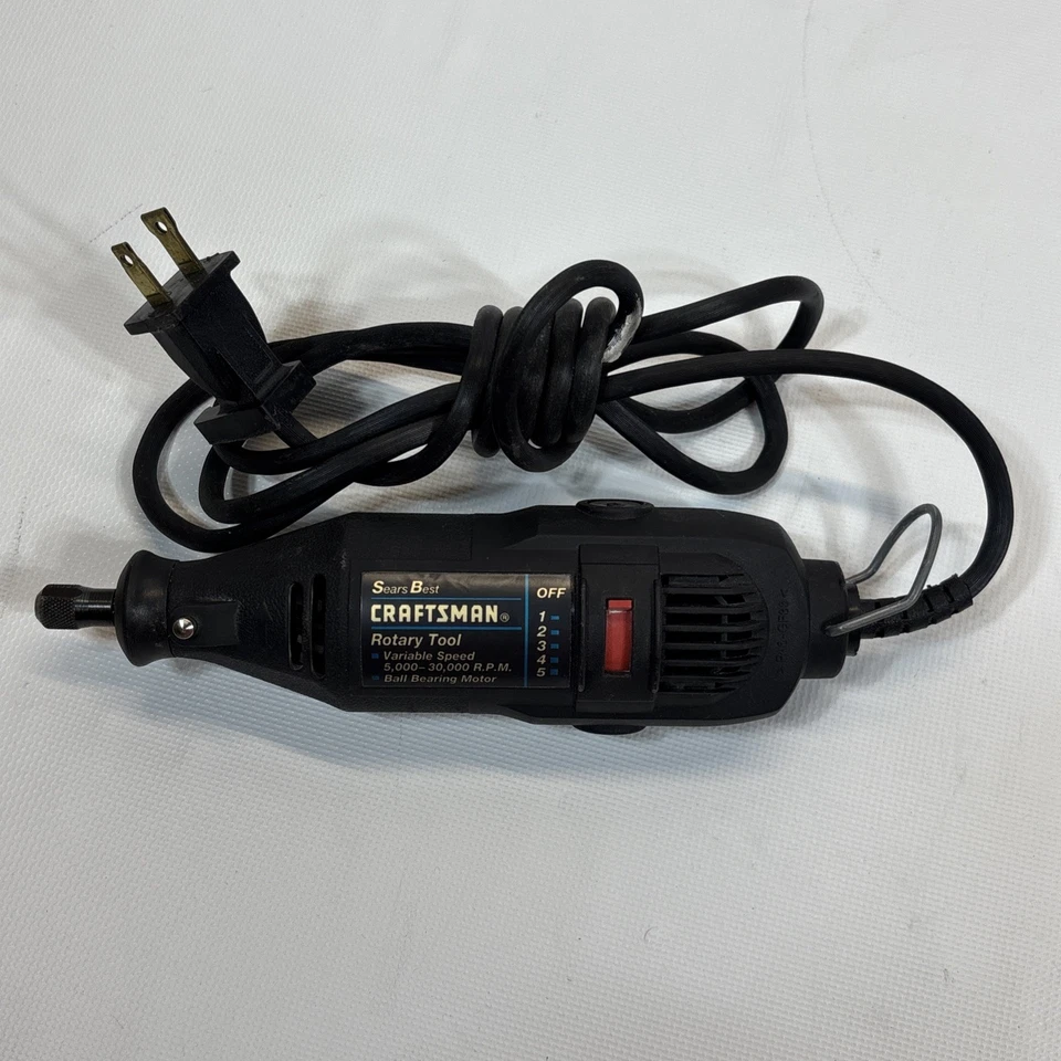 Sears Craftsman Variable Speed Rotary Tool Kit 572.610530 Bits And Case TESTED - Image 2 of 4