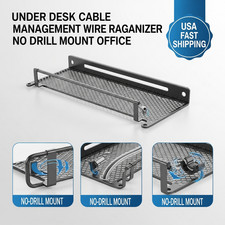 Under Desk Cable Management Tray Wire Raceway Organizer No Drill