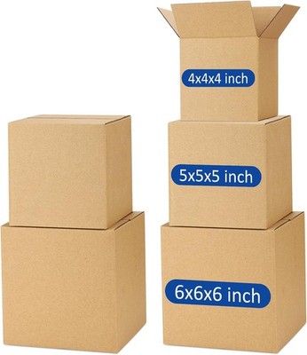 Assorted-Sizes-Shipping-Boxes-45-Pack: 4x4x4 & 5x5x5 & 6x6x6 Small-Shipping-Boxe