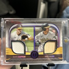 2022 Topps Tribute - Dual Relics 2 Player Matt Olson, Matt Chapman #DR2-CO...
