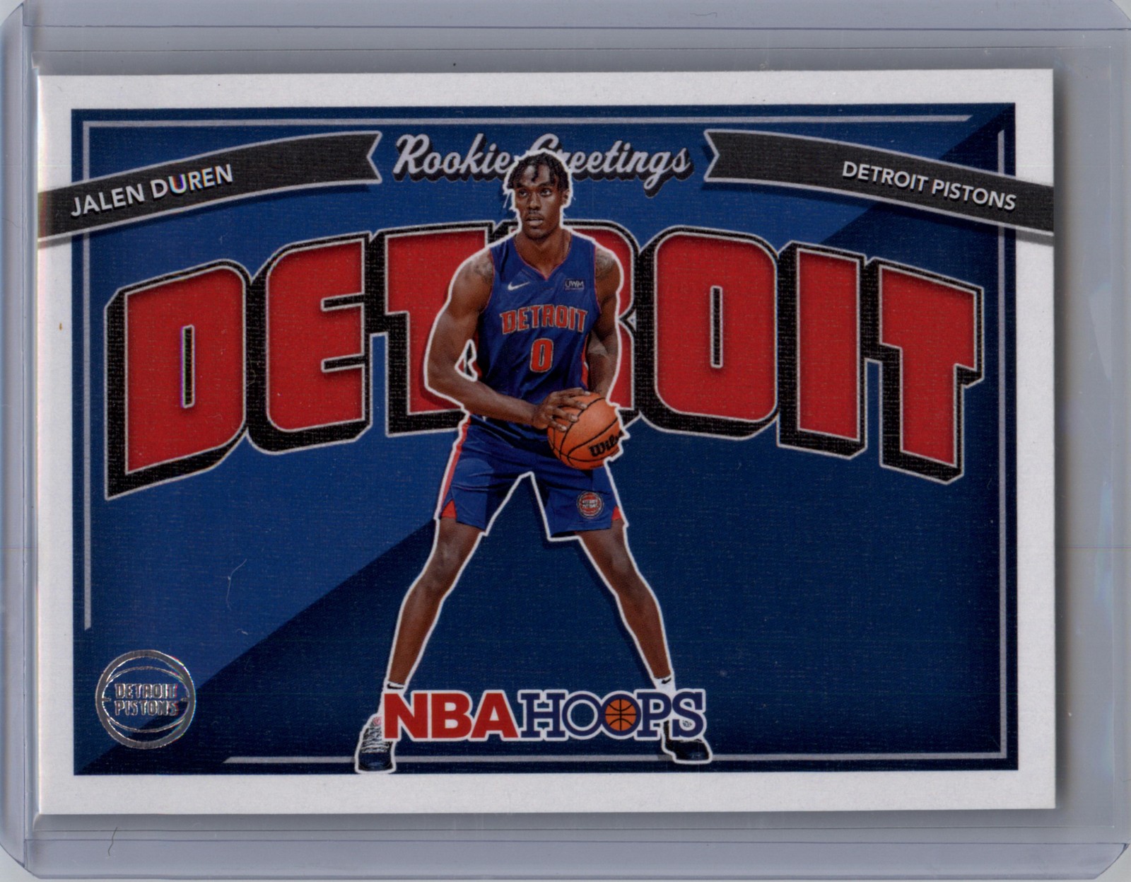2022-23 Hoops #13 Jalen Duren Rookie Greetings Pistons RC