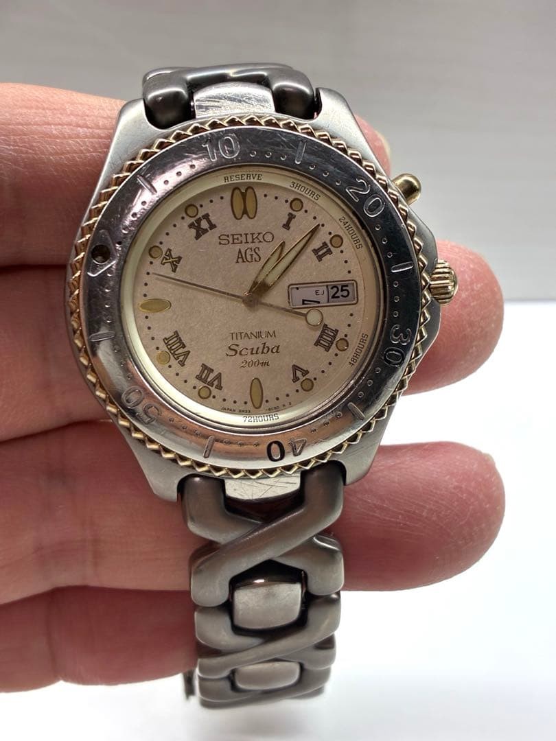 SEIKO AGS Scuba 200m Titanium 5M23 (Rechargeable batt… - Gem