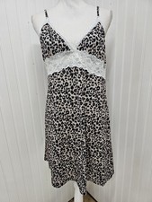 Ekouaer Nightgown Leopard Print L