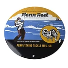 Vintage Penn Saltwater Reels Sign - Fishing Lures Porcelain Sign