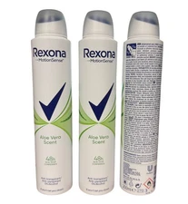 3 x REXONA WOMEN ALOE VERA ANTI PERSPIRANT  DEODORANT SPRAY  200 ML