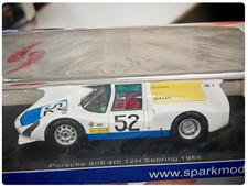 SPARK 1:43 Porsche 906 Sebring 1966 Resin Diecast Car Model Hobby adults Gifts