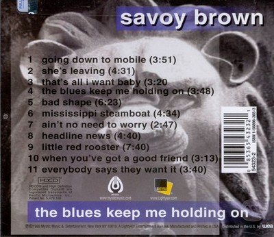 SAVOY BROWN BLUES KEEP ME HOLDING ON NEW CD