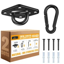 Diamond Plate 2650lbs Swing Hangers 2 PCS - Heavy Duty Ceiling Mount Hooks wi...