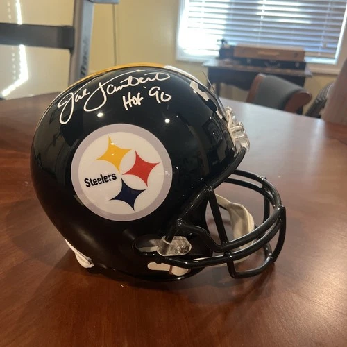 Pittsburgh Steelers Jack Lambert Autographed Replica Helmet HOF 90. Beckett COA