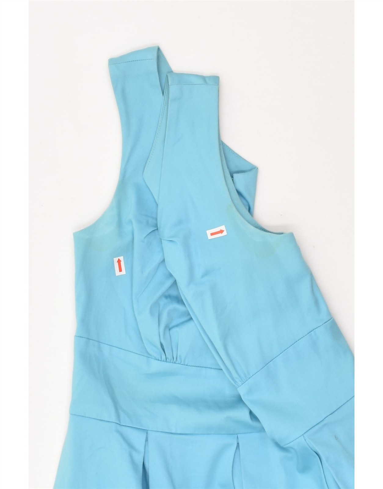 CALVIN KLEIN Womens A-Line Dress UK 10 Small Blue Cotton AB25 thumbnail 4