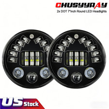 Newest 7 Round Led Headlight Hi-lo For Datsun 260z S30 1974-1975