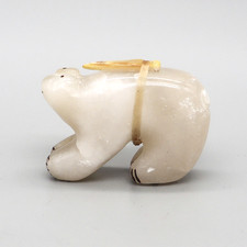 ZUNI FETISH-ALABASTER BEAR FETISH by RICKSON KALLESTEWA-NATIVE AMERICAN