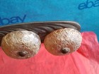 Vintage Cecilia Bringheli Clip On Earrings Italy, Pink Lucite, Brass, Pre-owned — photo 2