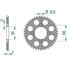 Pignone in alluminio per gas gas TXT 280 Pro omologato 2003 VTRGG2802 serie 520 41 denti