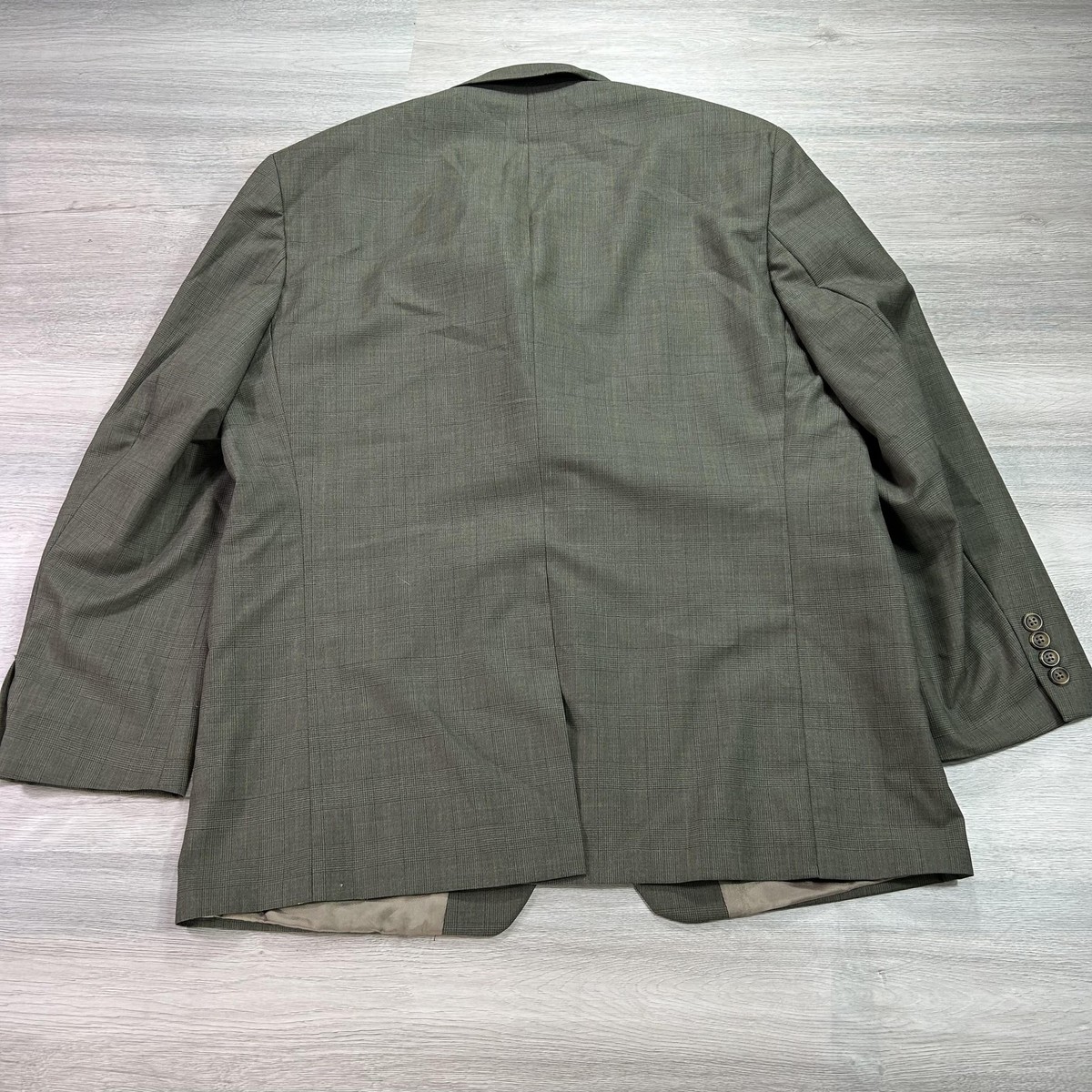 美品 CHAPS Ralph Lauren メルトンウール Pコート グレー M Chaps Ralph Lauren Blazer Mens 42S Gray Wool Glen Plaid Two Button