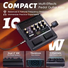 JOYO 10W Portable Guitar Amp Multi-Effects Pedal Combo Amplifier with Footswitch