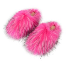 YLTXZDJNZ Womens Fluffy Faux Fur Slides Furry Soft Plush House Slippers...
