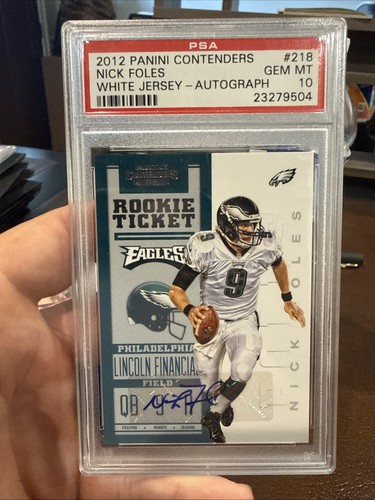 2012 Contenders Nick Foles Auto Rookie PSA 10! SB MVP low pop