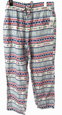 NWT Old Navy Women's Size Large Holiday Print Cotton Drawstring Pajama Pants