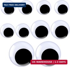 8 Pack Large Googly Eyes, 2/3/4 Inch Self Adhesive Giant Wiggle Eyes for Craftin