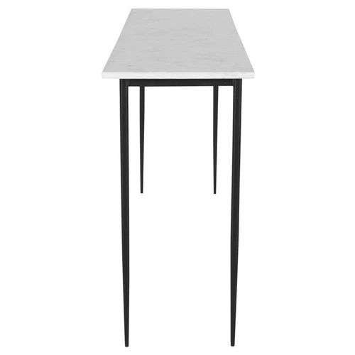 Uttermost Nightfall Contemporary Iron and Marble Console Table in White/Black - Picture 4 of 7