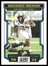 2023 Score #328 Mohamed Ibrahim RC Rookie Detroit Lions