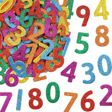 Glitter Foam Sticker Self Adhesive Number Stickers for Crafts Numbers Labels for