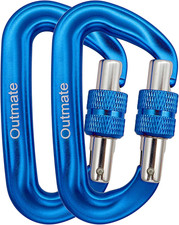 12Kn 3.2"X2" Heavy-Duty Carabiner Clips - Durable, Lightweight Aluminum Alloy Ca