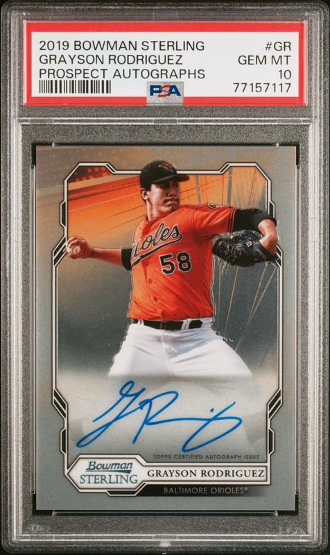 2019 Bowman Sterling Grayson Rodriguez Prospect Auto PSA 10 Baltimore Orioles