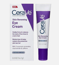 4x CeraVe Skin Renewing Eye Cream 0.5 oz No Box, Out of Package 