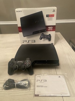 PlayStation 3 PS3 Slim 160GB Console CECH-3001A Excellent Condition - Complete!