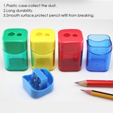 4x Tiger 2 Hole Drum Pencil Sharpeners (Red, Blue, Yellow and Green)