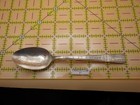 1939 New York Worlds Fair Souvenir Spoon Wm Rogers Textile Theme Building IS — photo 1