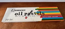 Vintage Grumbacher Oil Pastels Set of 24, Artist Size, Brilliant Color, Japan
