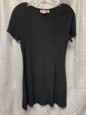 Maggie London Modern Classic Black Shimmer Shtretch Sheath Dress XS/S Party