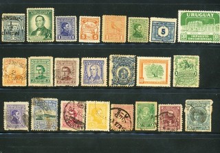 Uruguay stamps lot of 23 mint and used postage various early years