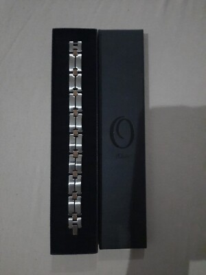 S.Oliver Herren Armband Silber Holzelemente Bracelet Stainless Steel Edelstahl