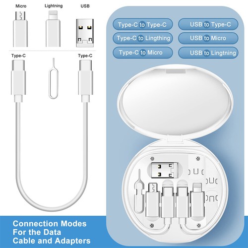9-IN-1 60W Fast Charging Cable Multifunction Data Cable Storage Box Portable USA - 第 7/19 張圖片