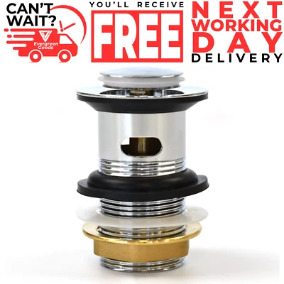 EVG Qualität Schlitz Chrom Click Clack Becken Abfall Messing Spüle Pop Up Plug Push