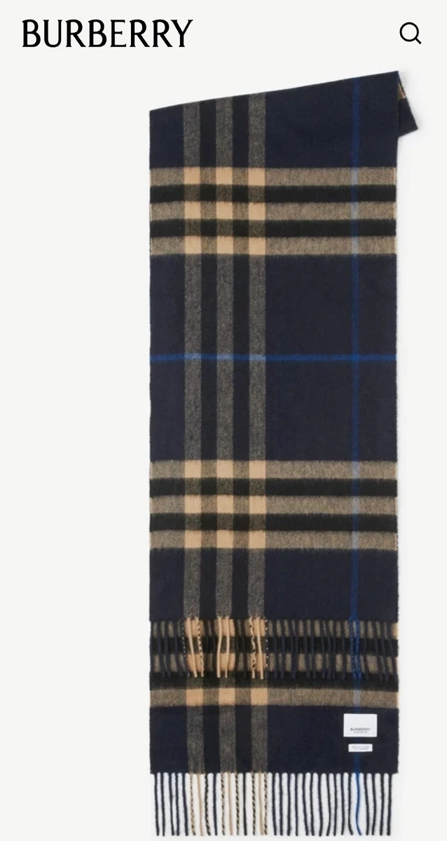 Burberry indigo blue hot sale scarf