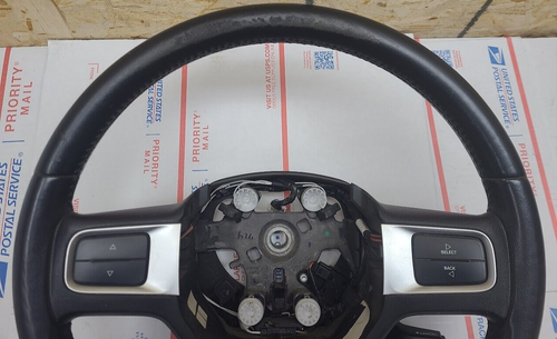 OEM 2009-2012 DODGE RAM 1500 BLACK STEERING WHEEL 2500 3500 W/ CRUISE 1EF401DVAG - Picture 3 of 24